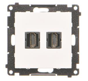 Розетка SIMON55 подвійна HDMI білий мат (TGHDMI2.01/111) TGHDMI2.01/111 фото