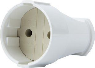 Розетка переносна e.socket.001.10.white, без з/к,10А біла E.NEXT (p017001) p017001 фото