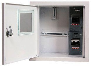 Корпус e.mbox.stand.w.f1.04.z.e металевий, під 1-ф. електронний лічильник, 4 мод., що вбудовується, з замком E.NEXT (s0100064) s0100064 фото