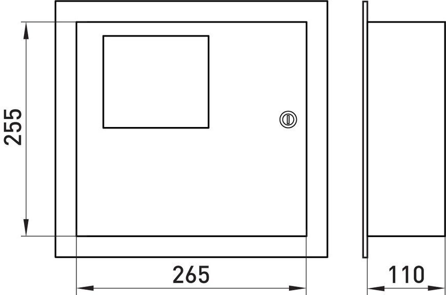 Корпус e.mbox.stand.w.f1.04.z.e металевий, під 1-ф. електронний лічильник, 4 мод., що вбудовується, з замком E.NEXT (s0100064) s0100064 фото