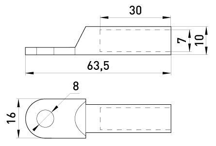 Мідний кабельний наконечник e.end.stand.dt.b25 (s060003) s060003 фото