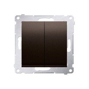 Кнопка 2-кл. 10АХ, 250Вт 2NO Simon 54, бронзовий матовий DP2.01/46 фото