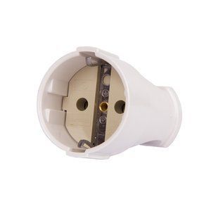 Розетка переносна e.socket.003.16.white, з з/к, 16А біла E.NEXT (p017003) p017003 фото