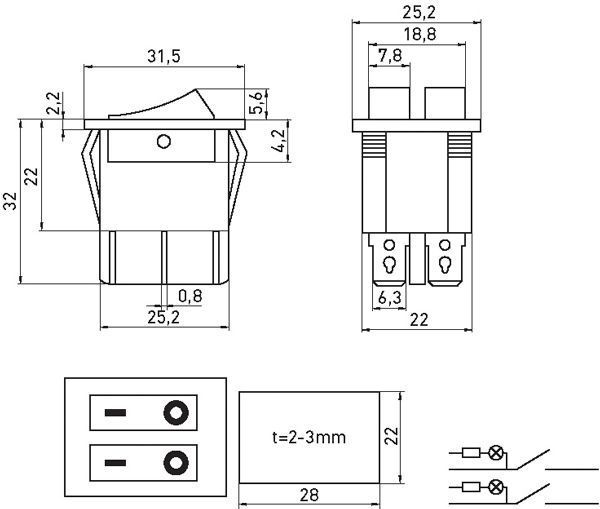 Перемикач клавішний e.switch.key.02, 6 pin, подвійний, з індикацією E.NEXT (s2040002) s2040002 фото