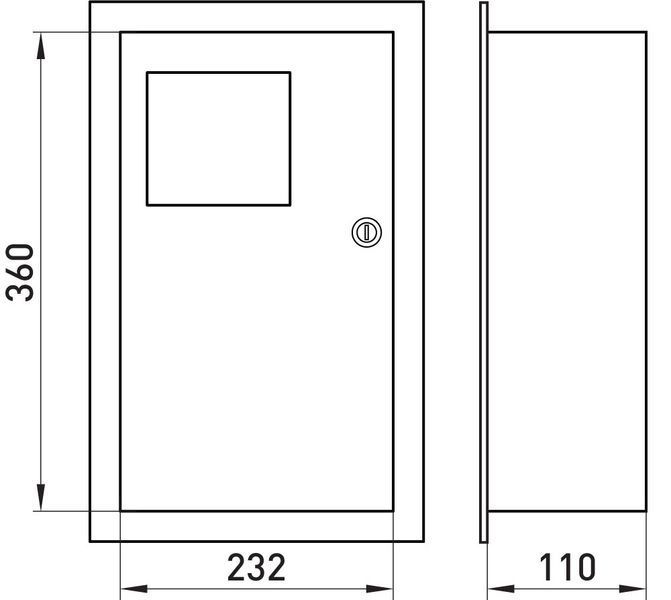 Корпус e.mbox.stand.w.f1.10.z.e металевий, під 1-ф. електронний лічильник, 10 мод., що вбудовується, з замком E.NEXT (s0100066) s0100066 фото