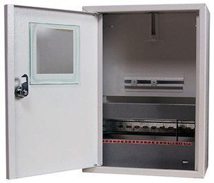 Корпус e.mbox.stand.n.f1.12.z.e металевий, під 1-ф. електронний лічильник, 12 мод., навісний, з замком E.NEXT (s0100067) s0100067 фото