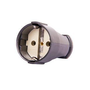 Розетка переносна e.socket.003.16.black, з з/к, 16А чорна E.NEXT (p017004) p017004 фото