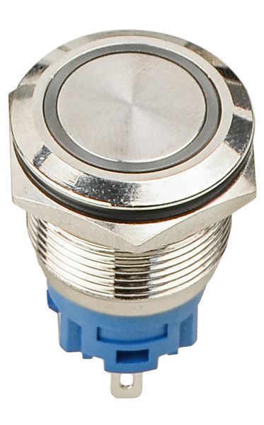 TYJ 19-271 Кнопка металева пласка з підсвічуванням, 1NO+1NC, червона 12V. АСКО-УКРЕМ (A0140010251) A0140010251 фото