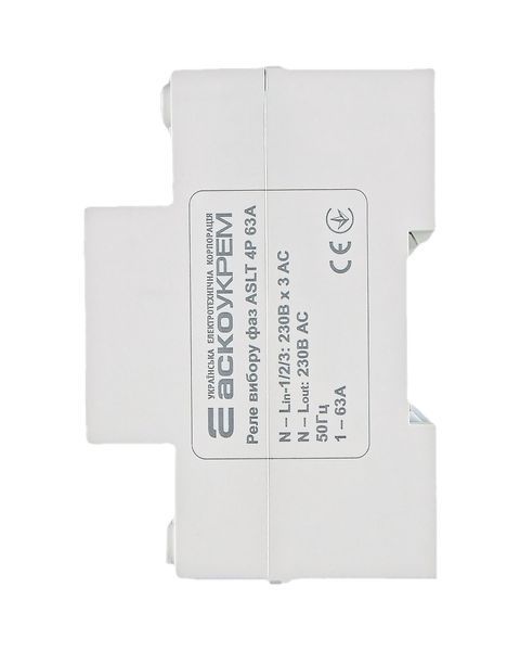 Реле вибору фаз ASLT 4P 63A АСКО-УКРЕМ (A0010230010) A0010230010 фото