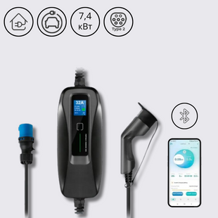 Зарядна станція BS-PCD040 Besen 6-32A 230В 7,4 кВт роз'єм Type 2 з кабелем 5 м +APP BS-PCD040 Type 2+APP фото