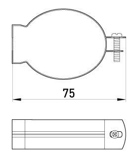 Кріплення металеве e.industrial.pipe.clip.hang.1-1/4" для підвіски труб E.NEXT (i0470004) i0470004 фото