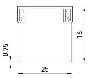 Короб пластиковий e.trunking.stand.25.16, 25х16мм, 2м E.NEXT (s033005) s033005 фото