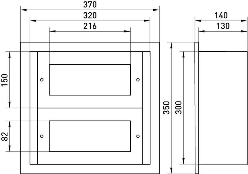 Корпус металевий e.mbox.industrial.w.24z IP41, що вбудовується, на 24 модулі E.NEXT (CPR820) CPR820 фото