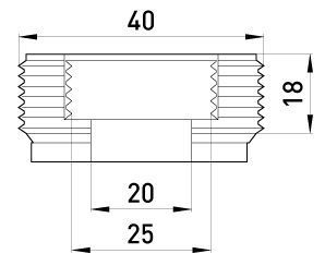 Перехідник металевий e.industrial.pipe.thread.bts.1-1/4".3/4", різьбовий, з 1-1/4" на 3/4" E.NEXT (i0410005) i0410005 фото