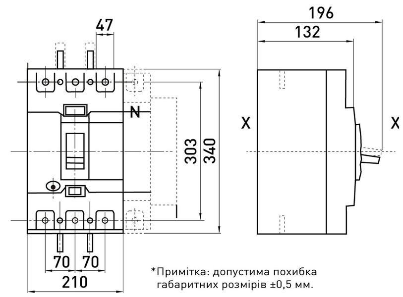 Силовий автоматичний вимикач e.industrial.ukm.1250Re.1250 з електронним розчіплювачем, 3р, 1250А E.NEXT (i0770059) i0770059 фото