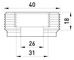 Перехідник металевий e.industrial.pipe.thread.bts.1-1/4".1", різьбовий, з 1-1/4" на 1" E.NEXT (i0410006) i0410006 фото