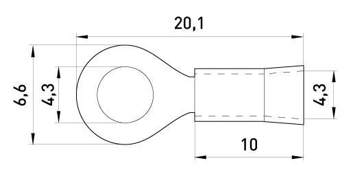 Ізольований наконечник e.terminal.stand.rv1.1,25.4.black 0.5-1.5 кв.мм, чорний, 100шт (s1036003) s1036003 фото