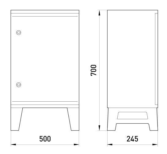 Корпус удароміцний з АБС-пластика e.plbox.nap.500.700.245.3f.16m.8m.,blank, 500х700х245мм, IP65, з панеллю під 3 - фазний лічильник та 16 модулів та 8 розеток E.NEXT (CP5502) CP5502 фото