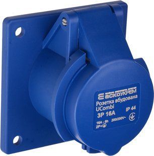 Розетка вбудована серії UCombi 3P 16A IP 44 АСКО-УКРЕМ (A0080010158) A0080010158 фото