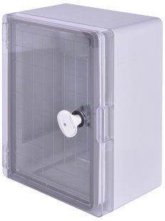 Корпус удароміцний з АБС-пластика e.plbox.210.280.130.tr, 210х280х130мм, IP65 з прозорими дверцятами E.NEXT (CP5011) CP5011 фото