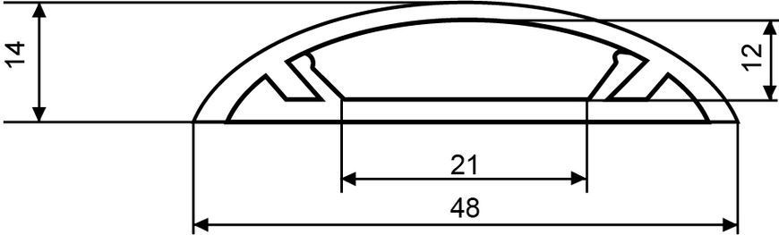 Підлоговий короб 48х14/2000мм АСКО-УКРЕМ (A0070030021) A0070030021 фото