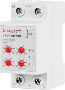 Реле контролю напруги однофазне e.control.v01, 25А E.NEXT (p0690006) p0690006 фото