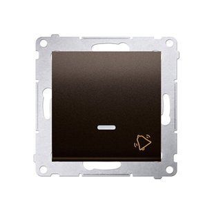 Кнопка "дзвінок" із LED підсвічуванням Simon 54, бронзовий матовий DD1L.01/46 фото