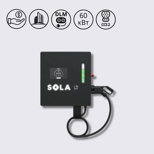 Зарядна станція Wall-E Box 60 кВт DC 200А з роз'ємом CCS Combo 2 кабель 5м SOLA SOLA-DC-60-W-CCS_200-KID10 фото