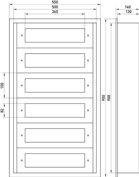 Корпус металевий e.mbox.industrial.w.120z IP41, що вбудовується, на 120 модулів E.NEXT (CPR825) CPR825 фото