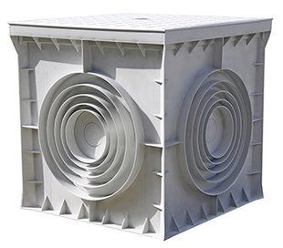 Колодязь кабельний пластиковий e.manhole.400.400.400.cover, 400х400х400мм з кришкою E.NEXT (CP404040) CP404040 фото