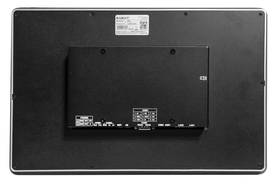 Сенсорна панель оператора серії А 15" 1920х1080HD 24В 3 COM 1 LAN 2 USB Web API MQTT OPC UA Speaker Voice E.NEXT (A15) A15 фото