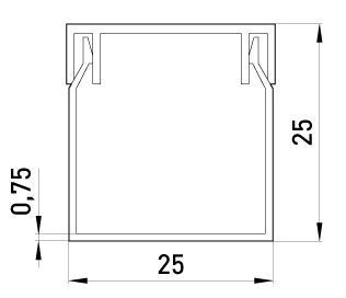 Короб пластиковий e.trunking.stand.25.25, 25х25мм, 2м E.NEXT (s033016) s033016 фото