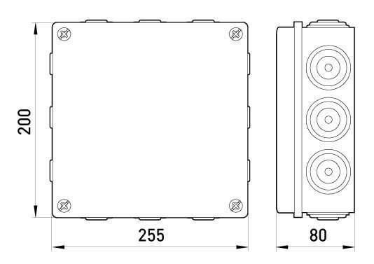Розподільча коробка e.db.pro.255.200.80 (p016006) p016006 фото