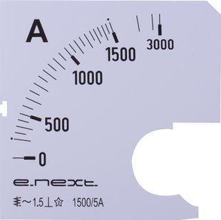 Шкала для амперметра щитового e.meter72.a1500.scale АС 1500А 72х72мм s066009 фото