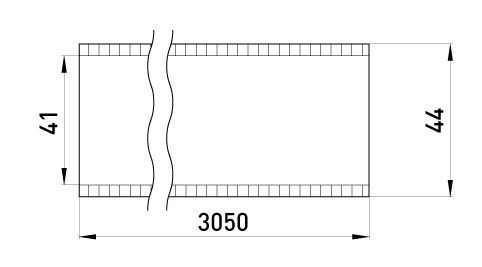 Труба металева e.industrial.pipe.1-1/2" без різьби, 3.05м E.NEXT (i0380005) i0380005 фото