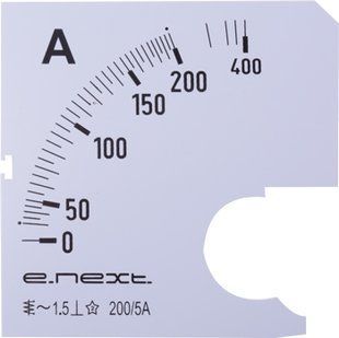 Шкала для амперметра щитового e.meter72.a200.scale АС 200А 72х72мм s066004 фото