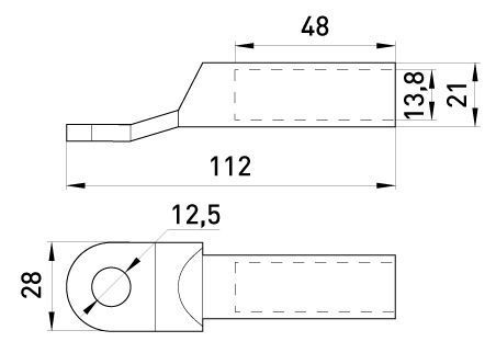 Мідно-алюмінієвий кабельний наконечник e.end.stand.ca.dtl.1.95 (s038007) s038007 фото