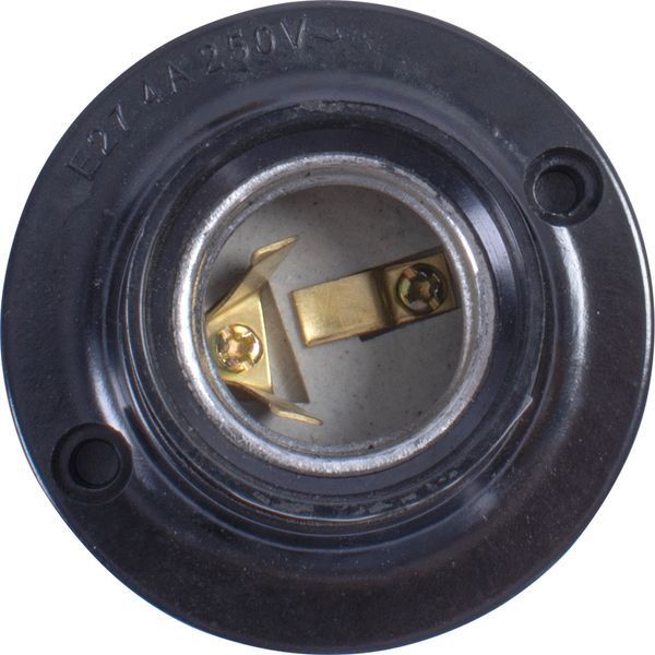Патрон бакелітовий e.lamp socket wall side.E27.bk.black, настінний Е27, чорний E.NEXT (s9100019) s9100019 фото