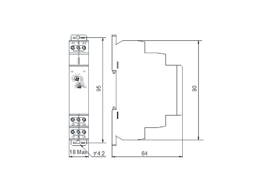 Реле затримки часу на увімкнення NTE9-A2 AC/DC 12-240V АСКО-УКРЕМ(A0010240002) A0010240002 фото