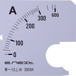 Шкала для амперметра щитового e.meter72.a300.scale АС 300А 72х72мм s066005 фото