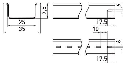 DIN-рейка e.din.stand.rail.101, 10 см E.NEXT (s023009) s023009 фото