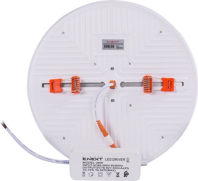 Світильник світлодіодний вбудований e.LED.stand.MP.Round.R.36.4500 коло 36Вт 4500К 3240Лм E.NEXT (l0861004) l0861004 фото