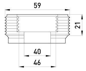 Перехідник металевий e.industrial.pipe.thread.bts.2".1-1/2", різьбовий, з 2" на 1-1/2" E.NEXT (i0410015) i0410015 фото