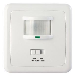Датчик руху інфрачервоний настінний, прихованого монтажу e.sensor.pir.01B.white(білий), 160&deg;, IP20 E.NEXT (s061012) s061012 фото