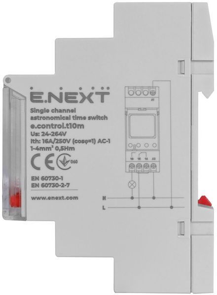 Реле часу астрономічне одноканальне e.control.t10m (i0310035) i0310035 фото