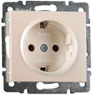 Розетка Lezard Rain із заземленням перлово-білий перламутр (703-3088-122B) 703-3088-122B_lezard фото