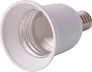 Перехідник e.lamp adapter.Е14/Е27.white, з патрону Е14 на Е27, пластиковий E.NEXT (s9100022) s9100022 фото