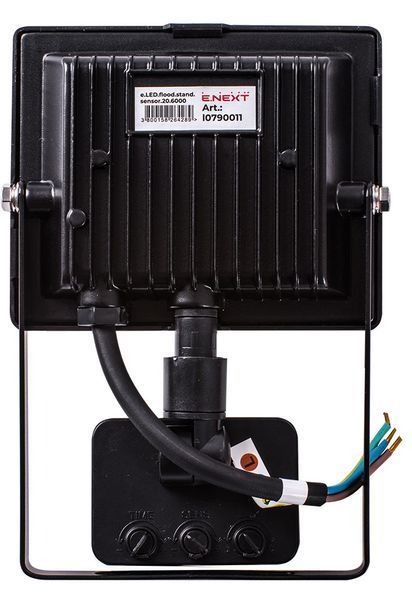 Прожектор світлодіодний з датчиком руху e.LED.flood.stand.sensor.20.6000, 20Вт, 6000К E.NEXT (l0790011) l0790011 фото