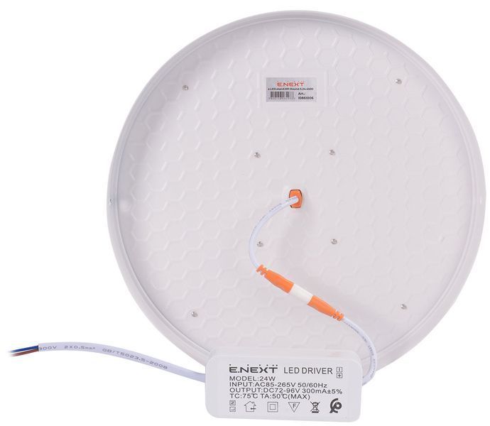 Світильник світлодіодний накладний e.LED.stand.MP.Round.S.24.4500 коло 24Вт 4500К 2160Лм E.NEXT (l0861006) l0861006 фото
