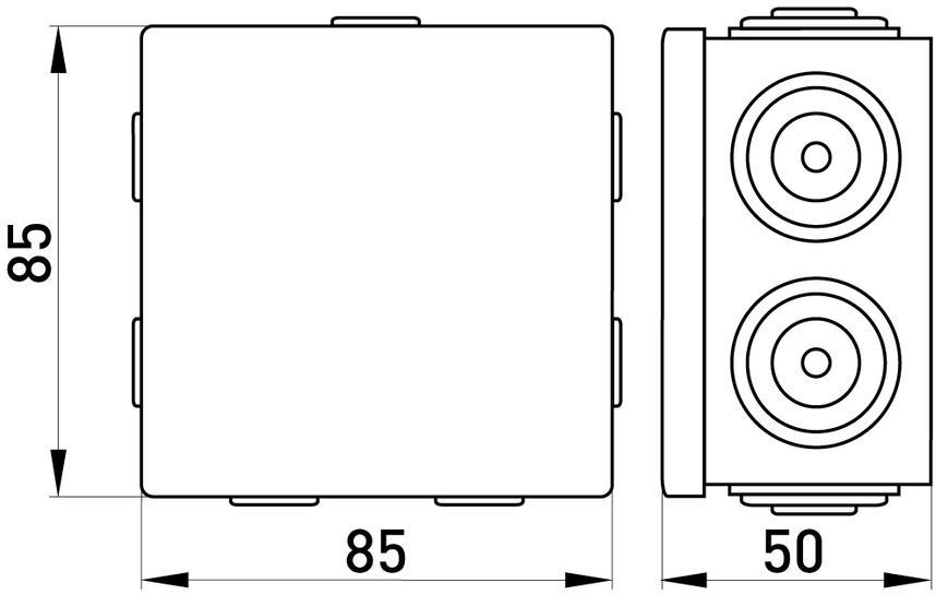 Розподільча коробка e.db.pro.85.85.50u (p016102) p016102 фото